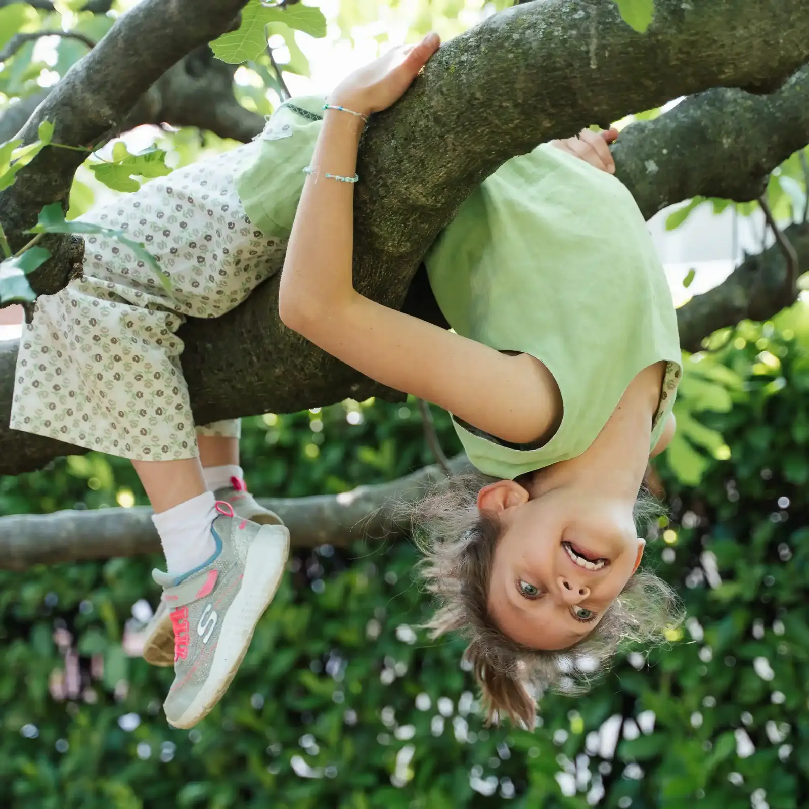 Bambina sul ramo